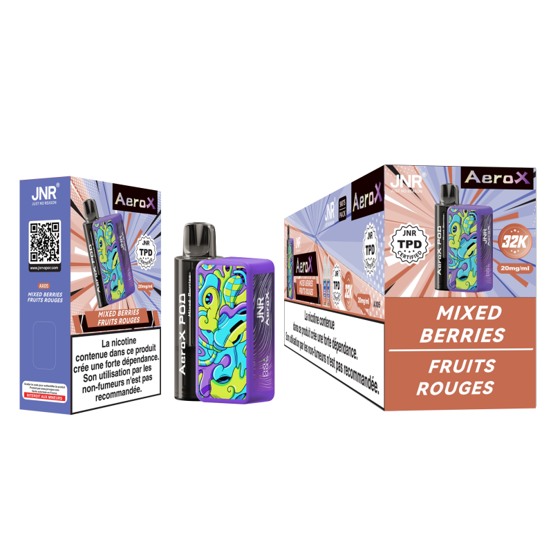 Kit Mixed Berries 32000 puffs - AeroX JNR