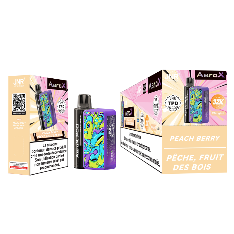 Kit Peach Berry 32000 puffs - AeroX JNR