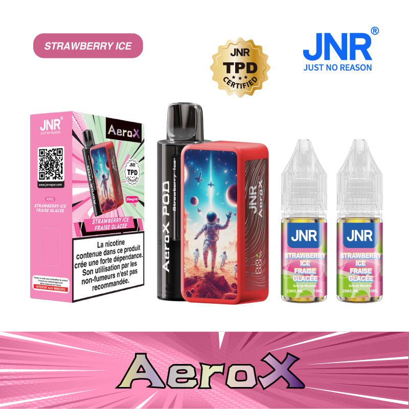 Kit Strawberry Ice 32000 puffs - AeroX JNR