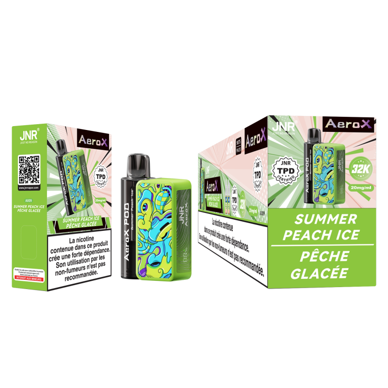 Kit Summer Peach Ice 32000 puffs - AeroX JNR
