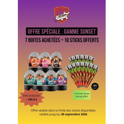 Offre 7 boites Sunset + 10...